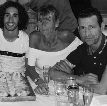 Patricia Cucurella with her husband and son Marc Cucurella